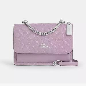 Coach Klare Signature Leather Crossbody Bag - Lavender
